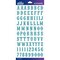 Sticko Alphabet Stickers - Carnival Small, Teal Glitter, 83pcs